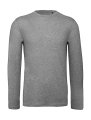 Heren T-shirt Lange Mouw B&C Inspire TM070 Sport Grey